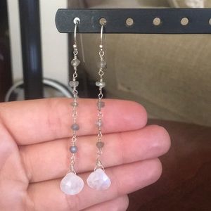 MOVING SALE! Moonstone Labradorite Earrings